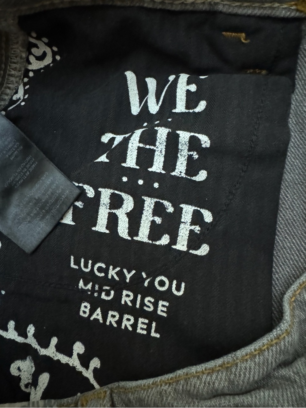 Free People We The Free Lucky You Mid Rise Barrel Jeans Archive Gray 26 - Picture 9 of 9